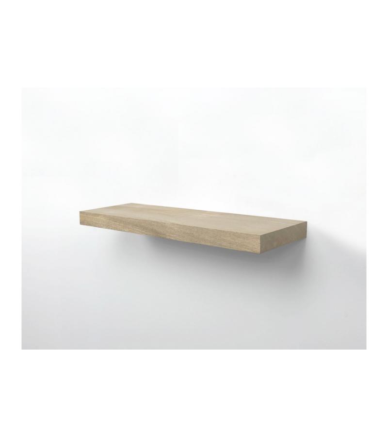 Zwevende wandplank mangohout recht 100 x 20 cm