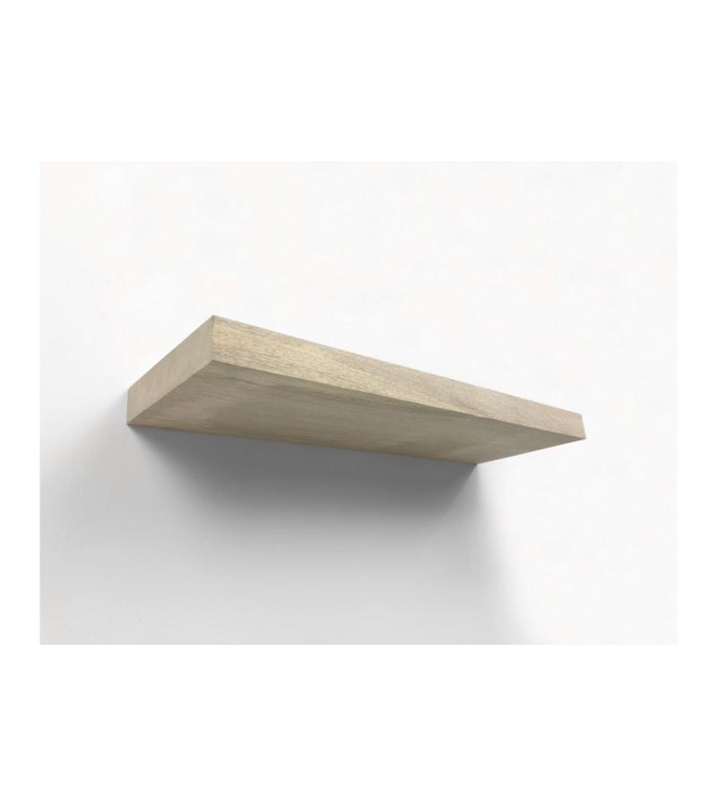 Zwevende wandplank mangohout recht 120 x 20 cm
